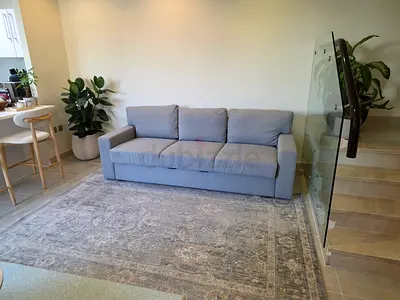 Grey 3-Seater Sofa Bed