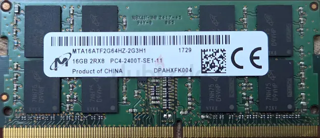 Micron DDR4 SODIMM Memory 16 GB 2400MHz