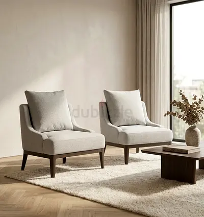 White Armchairs set from 2 pc