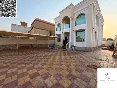 شامل الكهرباء والمياه والمكيفات | فيلا كورنر للبيع في المويهات 1 – عجمان | 5,000 قدم² | 5 غرف ماستر | مجلس وصالة | حوش | 2,150,000 درهم