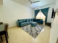 1BHK furnished apartment in Ajman | Real photos | Neat & clean furniture | Bills & internet included