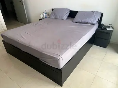 King size bed with side tables