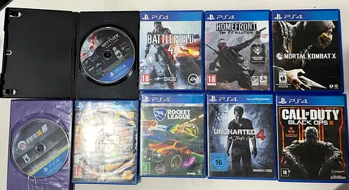 9 PS4 Games Bundle – GTA V, Witcher 3, Uncharted 4, Black Ops 3 + More – Also Sold Separately
