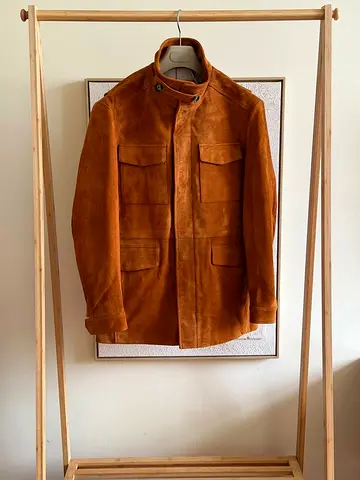 Loro piana Men's Tan Suede Field Jacket - Size small to 3xl