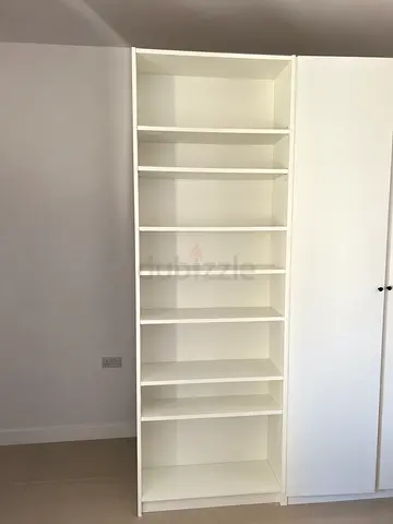 IKEA BILLY Bookcase with Extension – White – 80 × 28 × 237 cm