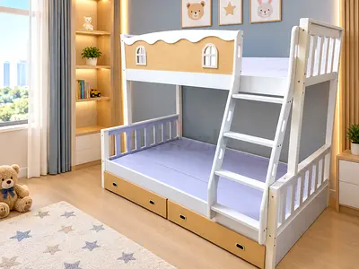 Solid Wooden Children Bunker Bed Available