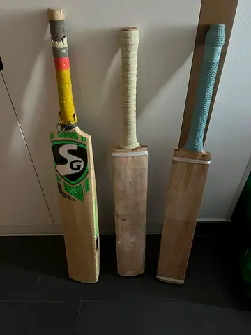 Complete Cricket Kit – Bat, Pads, Gloves, Helmet & Bag, 3 bats – Excellent Condition