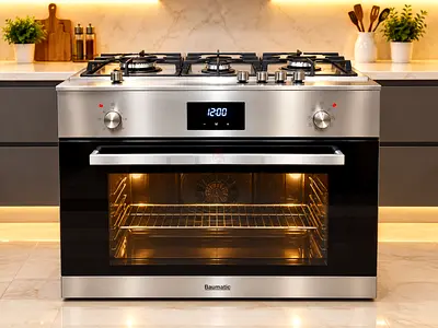 Baumatic Built - in Electric Oven and top gas 90cm