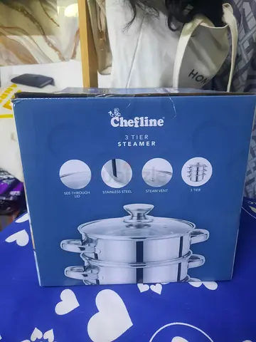 Chefline 3-Tier Stainless Steel Steamer - New in Box
