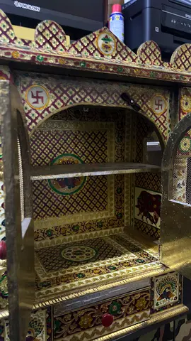 Hand-painted Mini Temple Shrine with Drawers