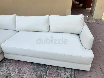 West Elm L shape Sofa Beige