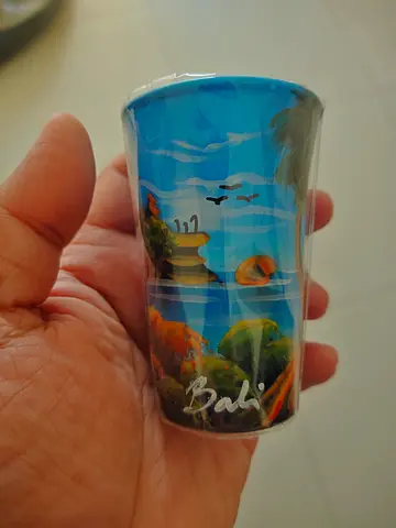 Set of souvenir shot glasses (single shown) - new, wrapped