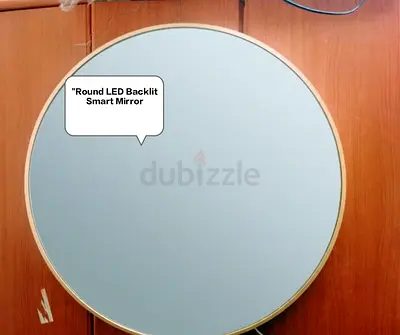 "Round LED Backlit Smart Mirror Touch censor metal frame mirror 🪞 for sale