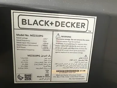 Black+Decker Microwave Oven - Model MM2230PG (Flawless Condition)