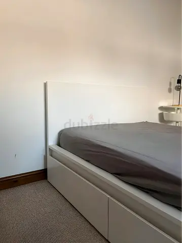 Ikea malm king storage bed with ikea mattress 160*200 like new