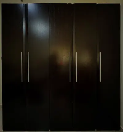 Dark Wood 5-Door Home Centre Wardrobe - Immediate Sale - Negotiable