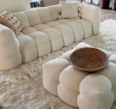 Brand new luxury 3 seater bubble Sofa with ottamn