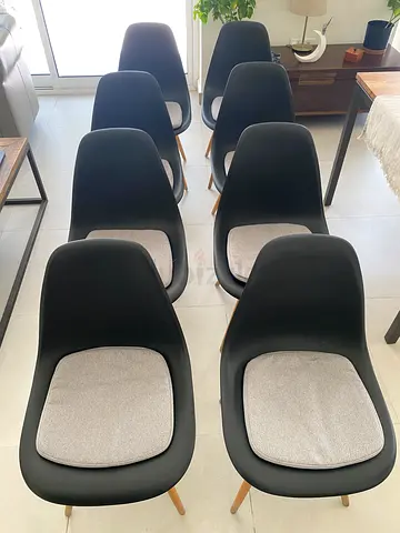Set of 8 Eames-Style Dining Chairs