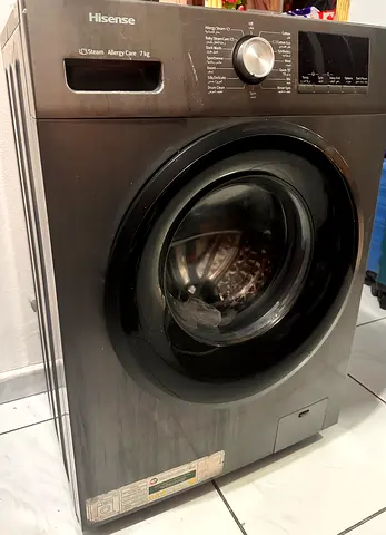 Hisense 7kg Front Load Washing Machine - Grey, Good Working Condition