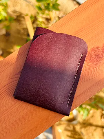Handmade Flip Leather Card Holder