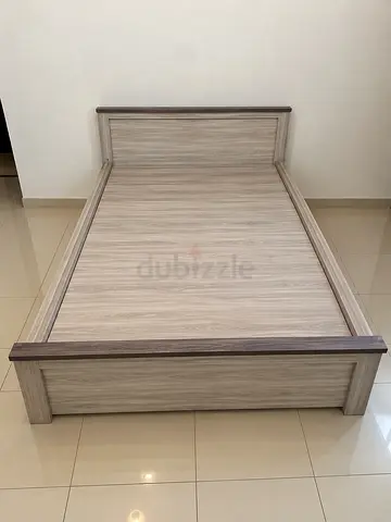 Single wooden bed frame - light oak finish, good condition - King size