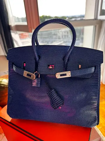 For Sale — Hermès Birkin 25 in Blue Lizard