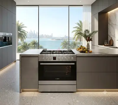 Bosch Latest Model 90/60cm Full Gas Cooker with Fan & Digital Controls – Free Delivery