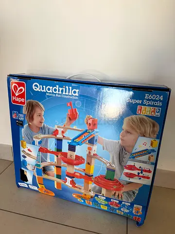 Hape Quadrilla Super Spirals Wooden Marble Run (E6024) — Complete Set in Excellent Condition