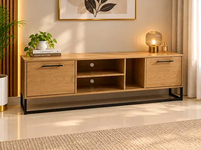Modern Wooden TV Stand and Entertainment Unit