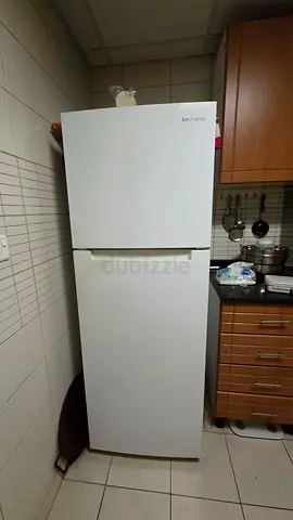 Two-door refrigerator - white, good working condition