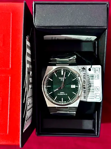 Tissot Prx Powermatic 80 - Green waffle dial 40mm-Excellent condition