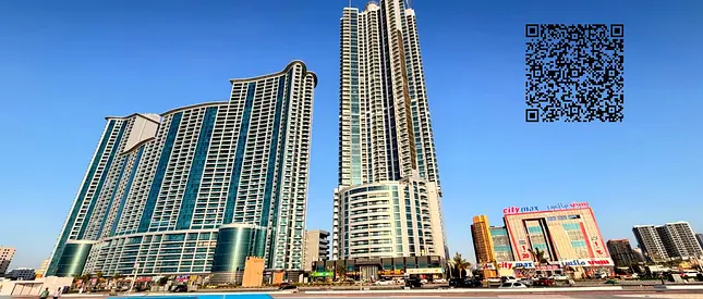 Luxury two bedroom apartment full see view to Ajman New beach beach with two rooms and big hall wit