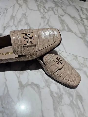 Tory Burch-Original Beige croc-pattern slip-on women's loafers - size not specified