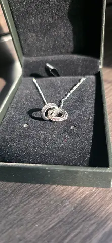 Brand new Zus Silver Interlocking Circle Necklace with Chain