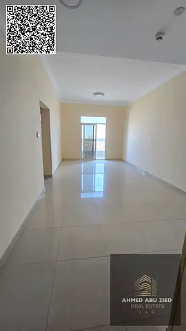 2BHK apartment for yearly rent in Al Jurf 3, second tenant, near China Market and Al Qabail Discount Center. 2 bathrooms, balcony, built-in wardrobes.
