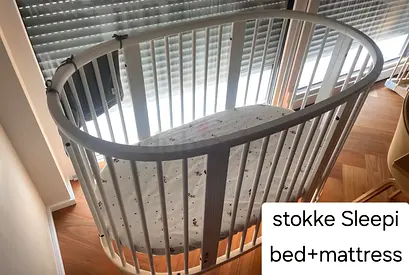 Stokke Sleepi Oval Baby Crib with Mattress / or all set