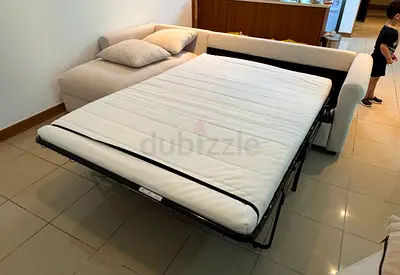 Ikea gronlid L shape sofa bed with mattress