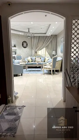 Luxury 3BHK for sale in Conqueror Tower- Ajman. luxury finishing, area of ​​2,455 sq ft, balcony, open view, parking. Freehold to all nationalities