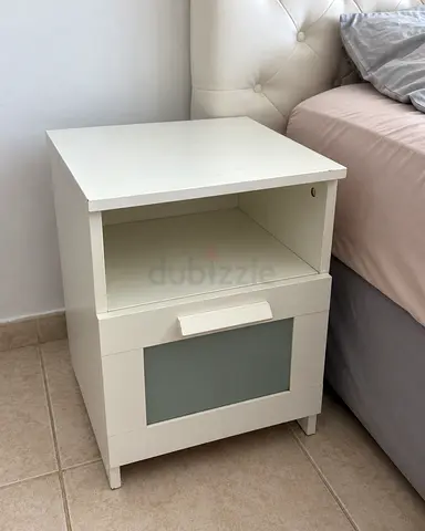 Pair of White Bedside Tables – 2 Pieces