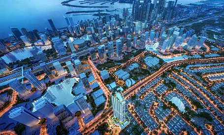 غرفتي نوم في الطابق العلوي | شوبا فيردي JLT | إطلالات على المارينا والمنتزه