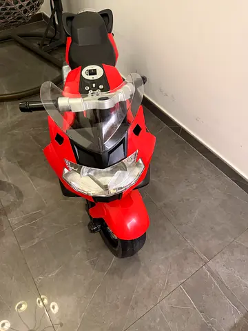 Red Electric Ride-On Toy Motorcycle for Kids — Good Condition