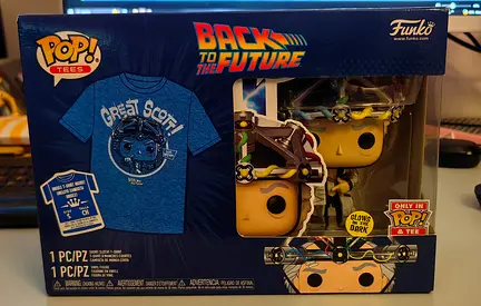 Funko Pop! Back to the Future - Great Scott! T-shirt & Figure Set (Glow in Dark)