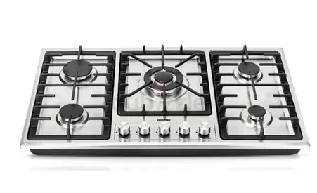 Built-in 5-Burner Stainless Steel Gas stove- Good Condition Geepas