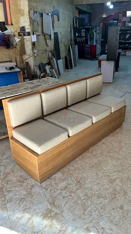 Custom Restaurant and Home Dining Bench with Padded Channel Backrest, Upholstered Seat and Functiona