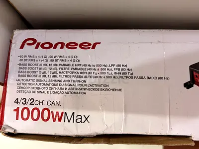 Pioneer 1000W Max 4/3/2 Channel Car Amplifier