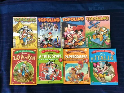 8 Disney TOPOLINO Books (ITALIAN)