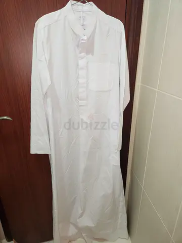 Luxury Men's Pure White Kandora / Thobe – Original Givenchy Fabric (Size XL / 60)