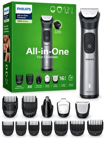 Philips All-in-One 13-in-1 Trimmer (7000 Series) - Complete Grooming Kit