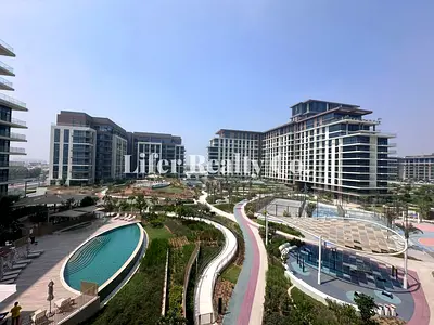3BR + maid Apartment | Erin Central Park | Pool & Burj View | Unfurnished