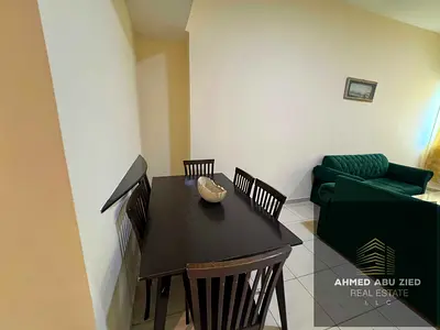 A beautiful, high-end, fully furnished one-bedroom and living room unit for annual rent at Ajman One Towers. Master bedroom 2 bathrooms Spacious livin